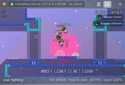Mini mode: a small window with the game